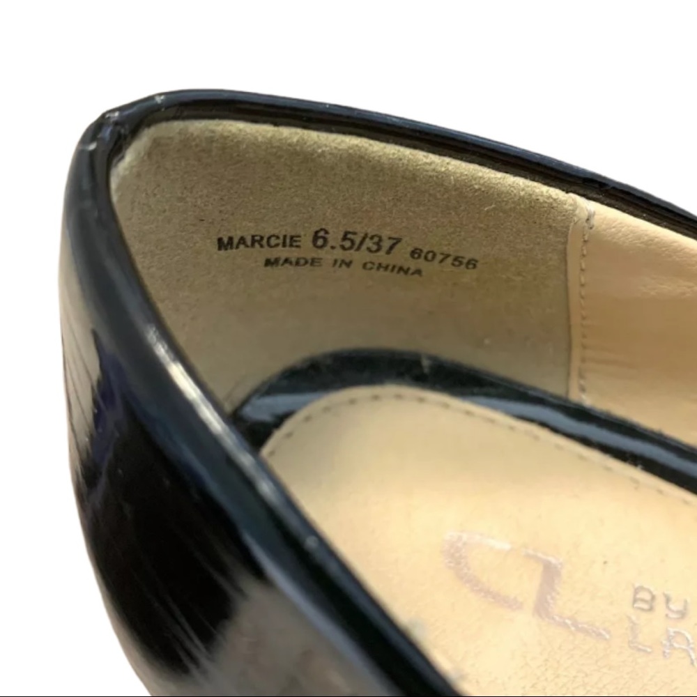 🎀 CL by Laundry “Marcie” Black Patent Wedge - Picture 11 of 13